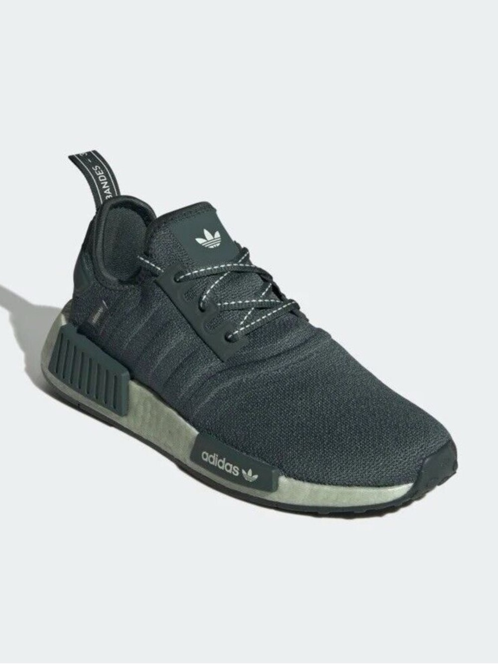 adidas Dark Teal Low-Top Sneakers with Light Olive Midsole